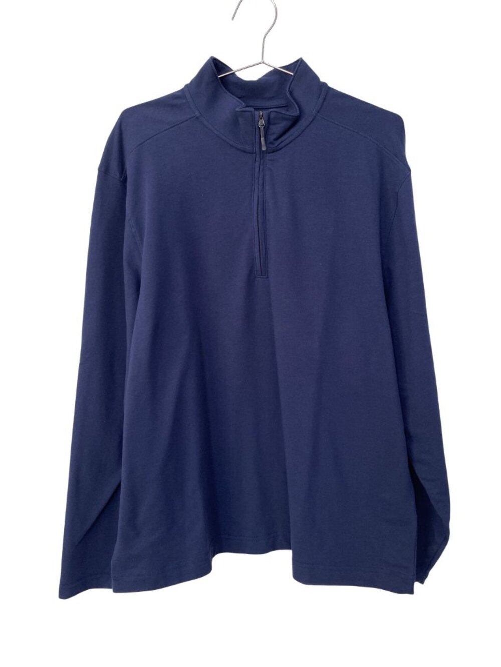 Bermuda Sands Pullover Large Long Sleeve 1/4 Zip Mock Neck Navy Blue Sportswear